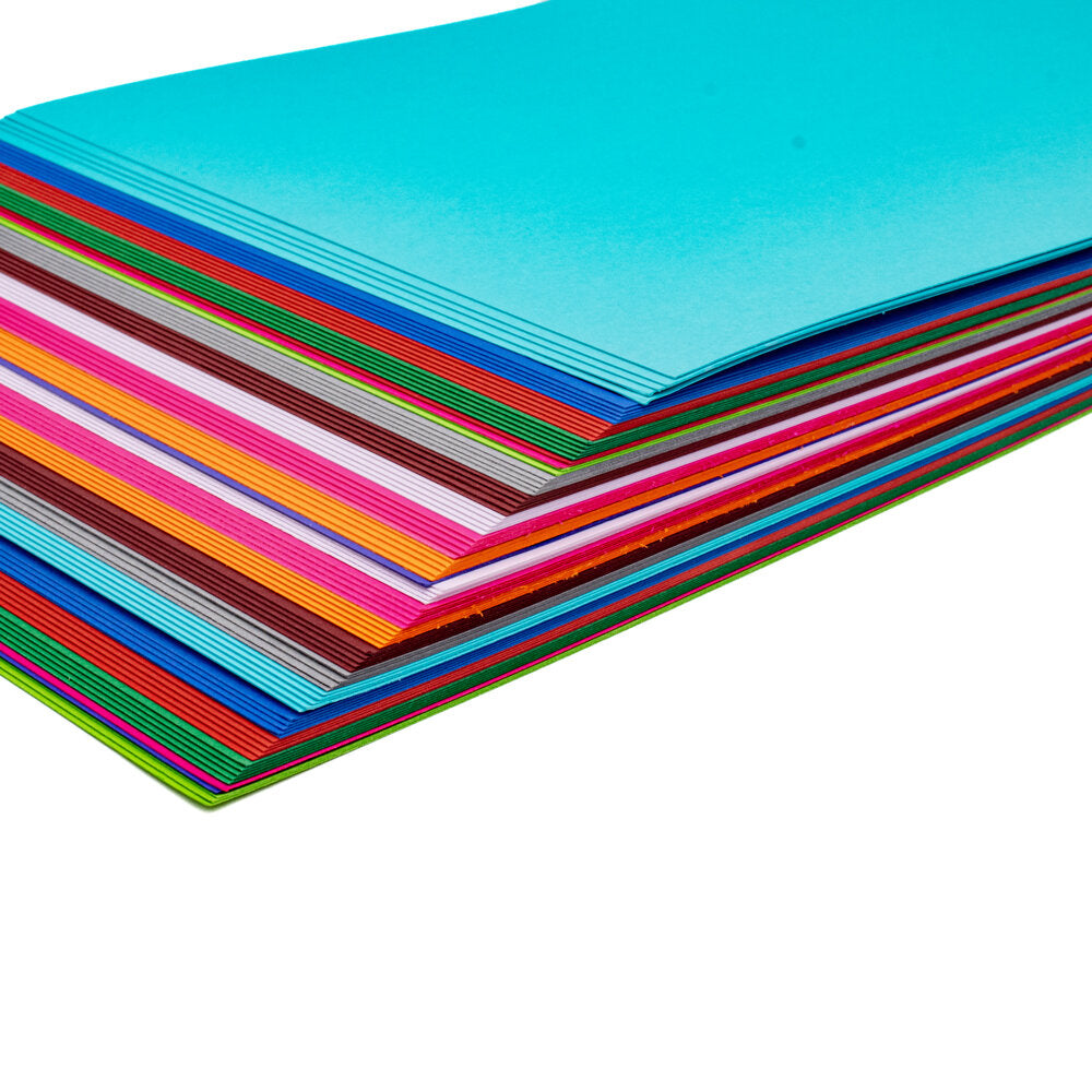 Cardstock PACK 100 Plain Assorted A4 240gsm
