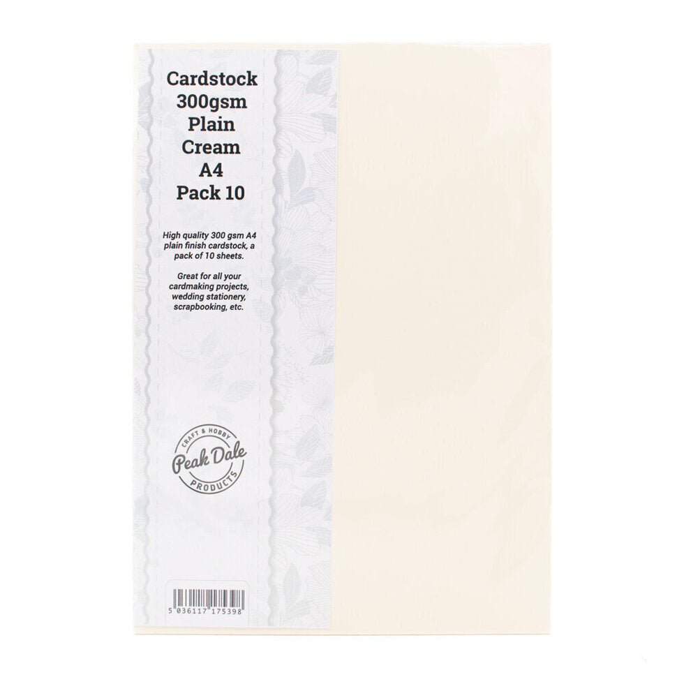 Cardstock A4 Cream Pack of 10 (300gsm)