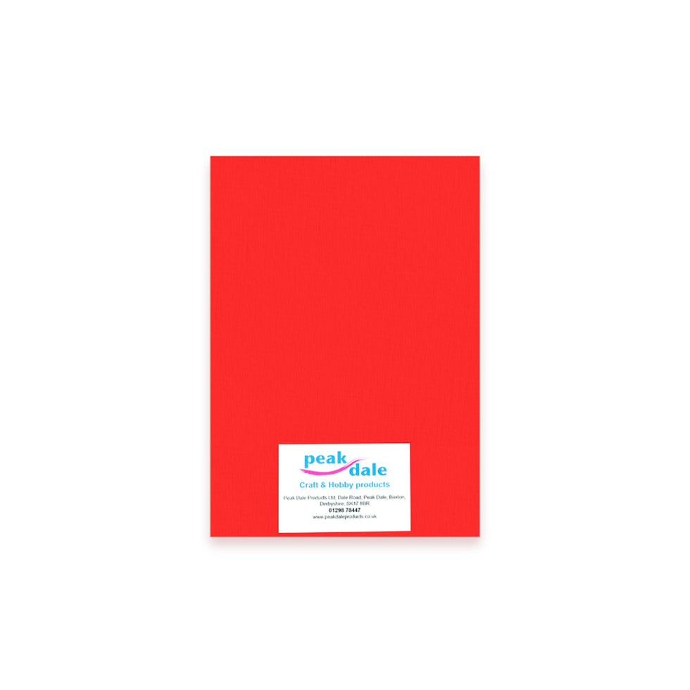 Cardstock A4 Red Pack of 25 (250gsm)