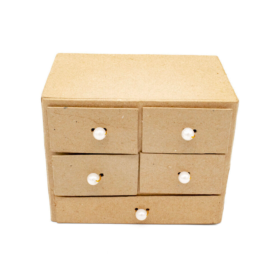 Paper Mache 5 Drawer Chest