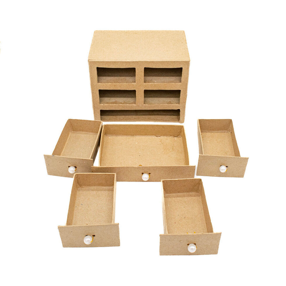 Paper Mache 5 Drawer Chest
