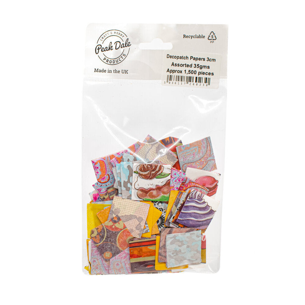 Decopatch Papers 3cm Assorted 35gms