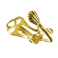 Ear Clips for drops Gilt Plated 12 Pairs
