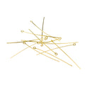 Eye Pins 50mm Gilt Plated Pack of 12
