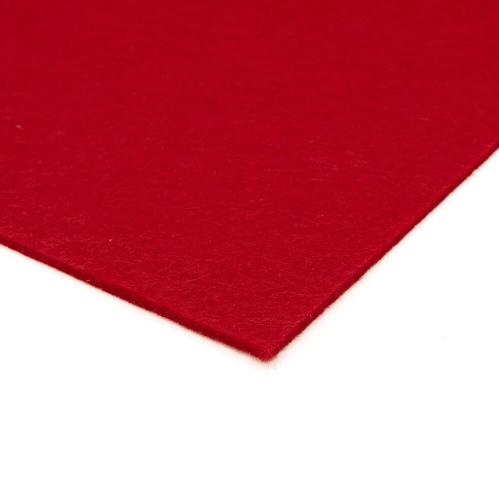 Craft Felt 3mm Thick Sheet Red 42 x 60cm