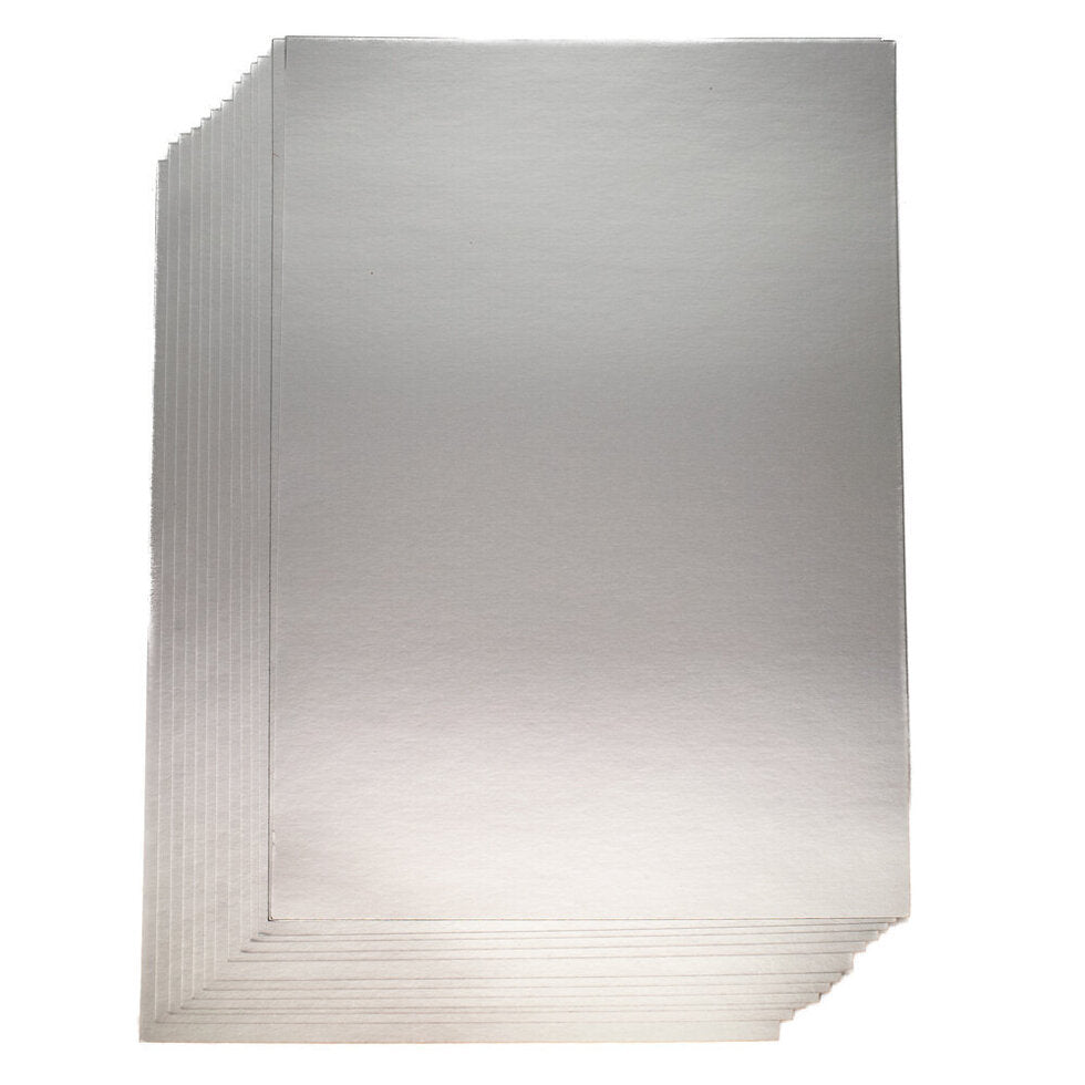 Foil Board Matt Silver A4 Pack of 10