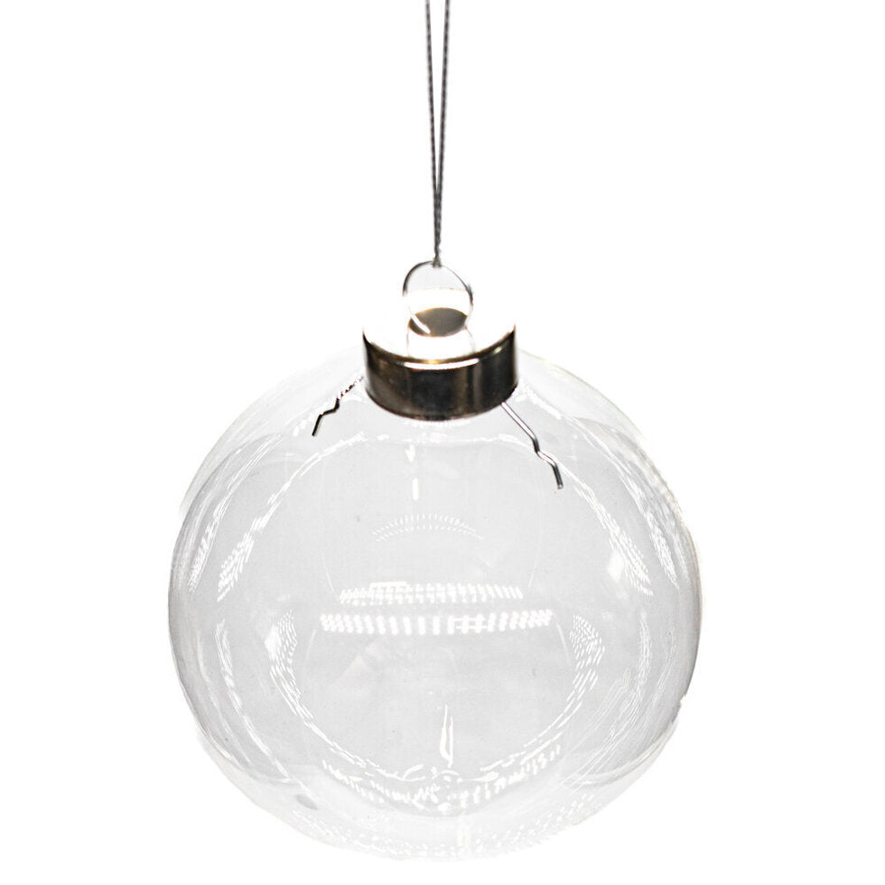 Glass Baubles 8 cm Pack of 6