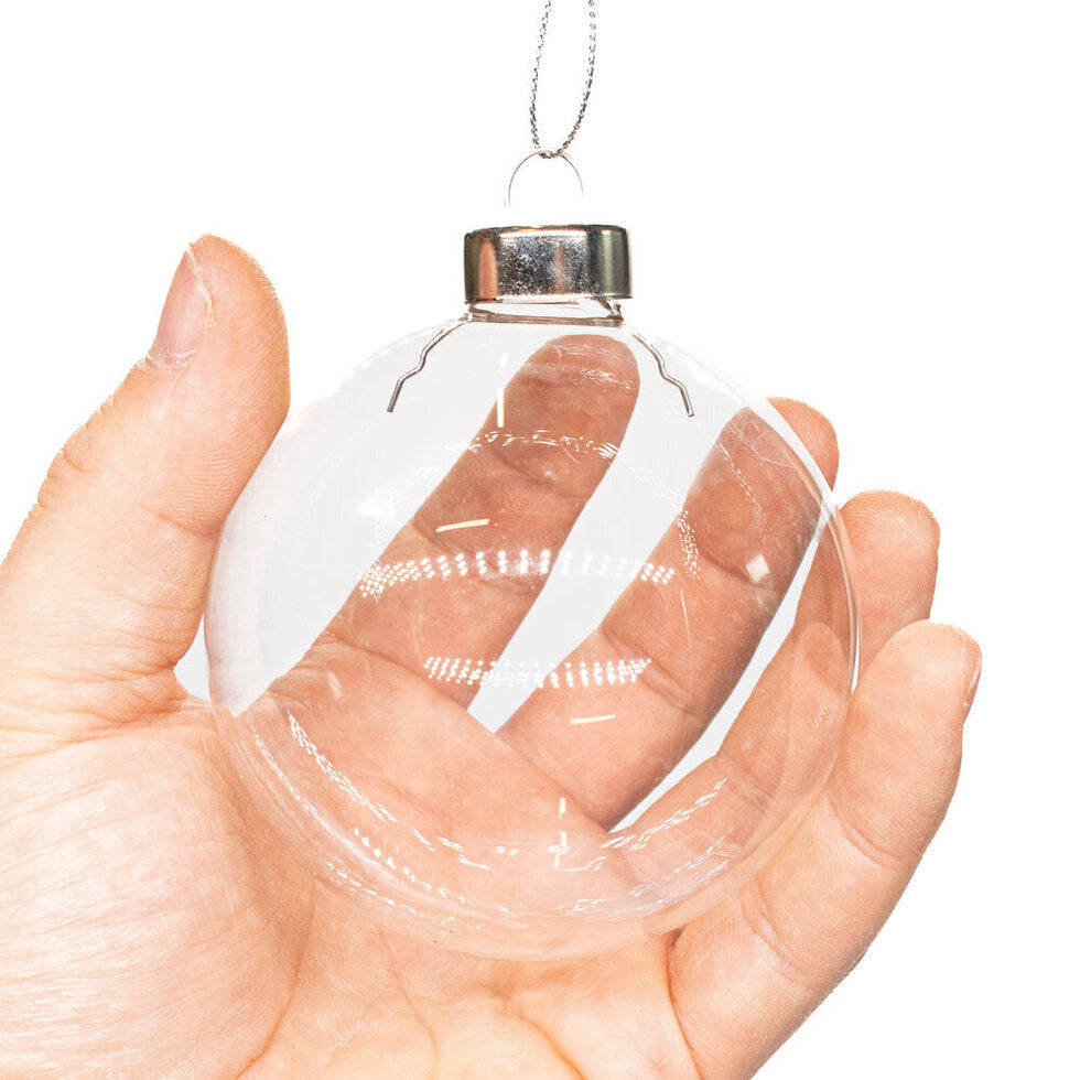 Glass Baubles 8 cm Pack of 6