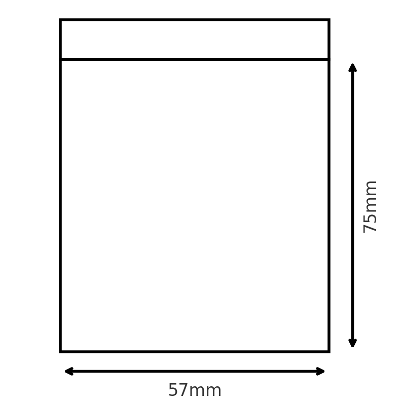 GSB-2 Gripseal Bag 57 x 75mm Pack of 100