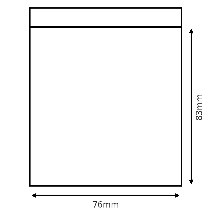 GSB-3 Gripseal Bag 76 x 83mm Pack of 100