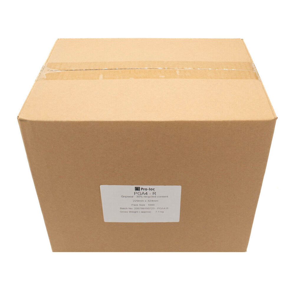 GSB A4 210x297 Grip Seal Bag A4 BOX 1,000