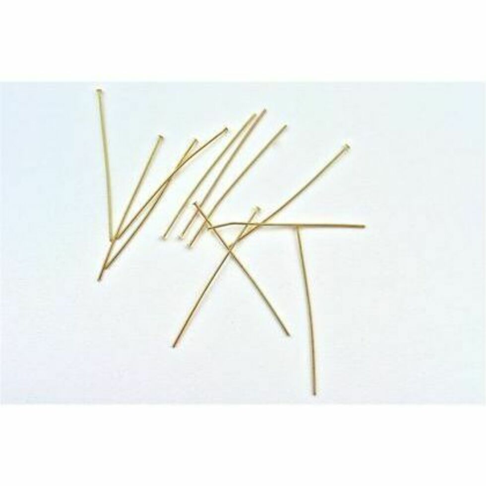 Head Pins 50mm Gilt Plated Pack of 12