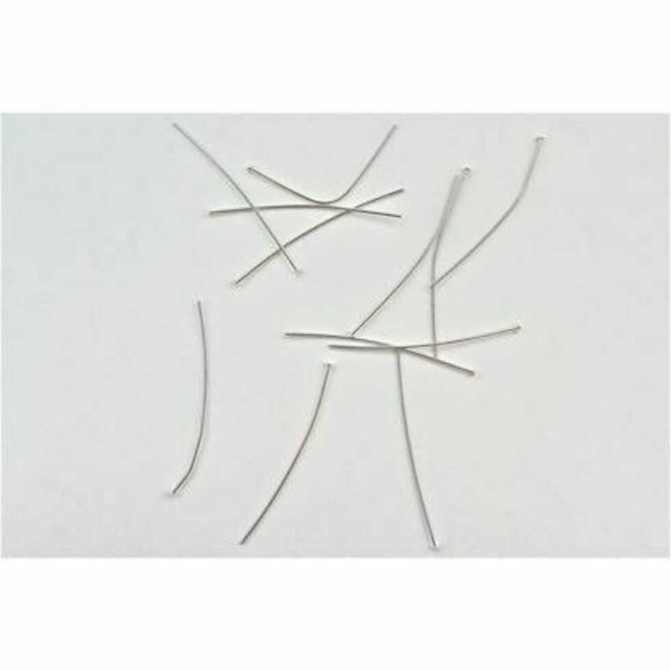 Head Pins 50mm Silver Plated Pack of 12