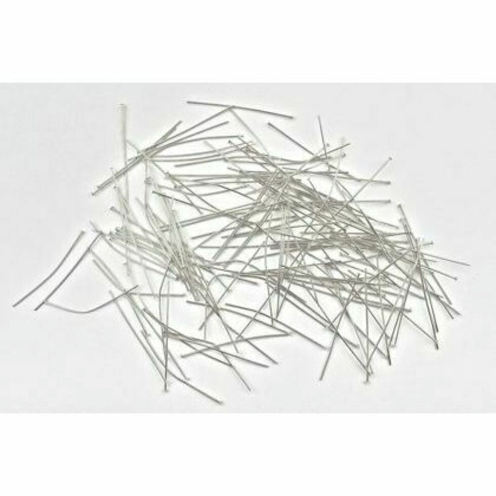 Head Pins 50mm Silver Plated Pack of 144