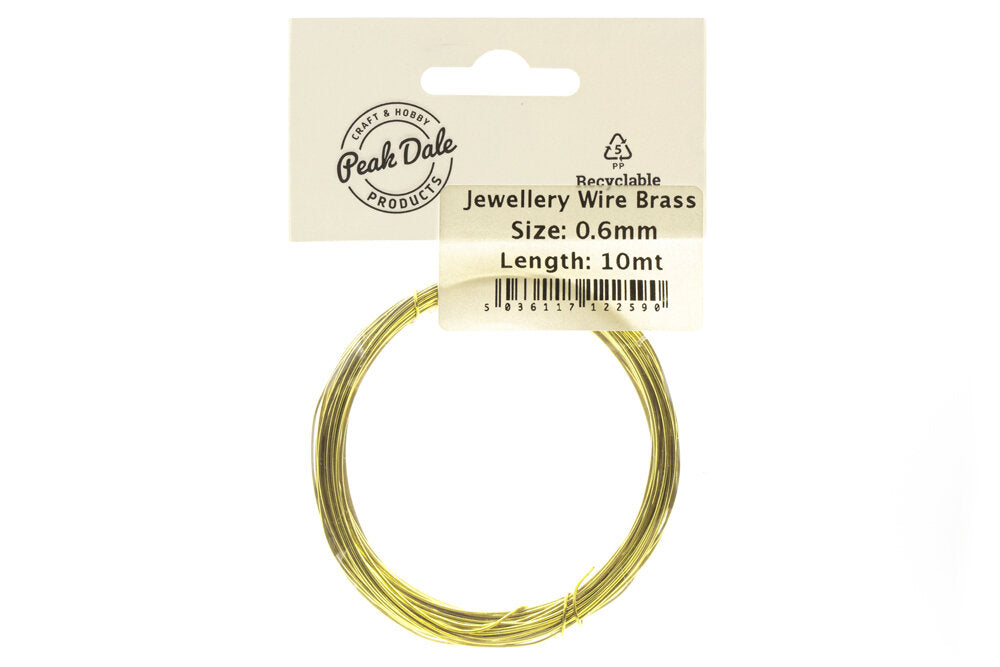 Jewellery Wire Brass 0.6mm - 10mt