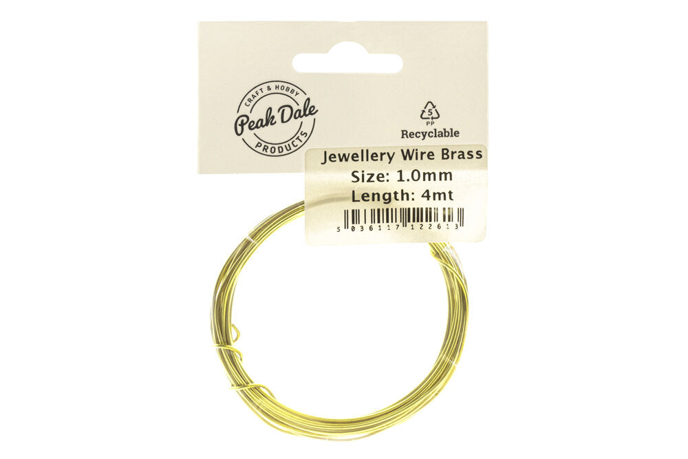 Jewellery Wire Brass 1.0mm - 4mt