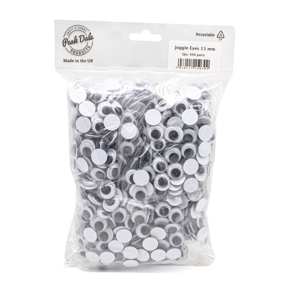 Joggle Eyes 15mm Glue On 500 Pairs