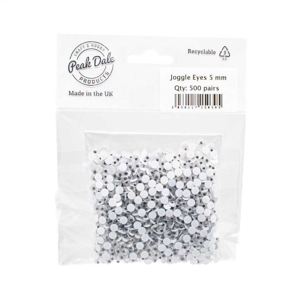 Joggle Eyes 5mm Glue On 500 Pairs