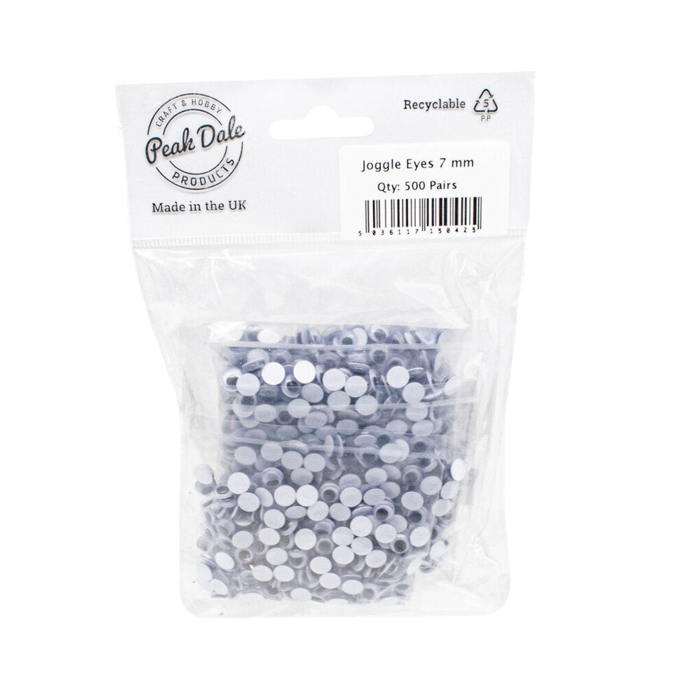 Joggle Eyes 7mm Glue On 500 Pairs