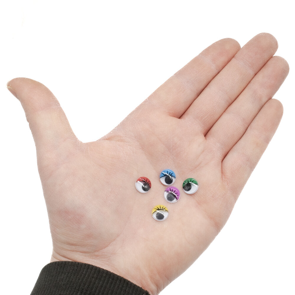 Joggle Eyes with Lash 10mm Glue On 100 pair