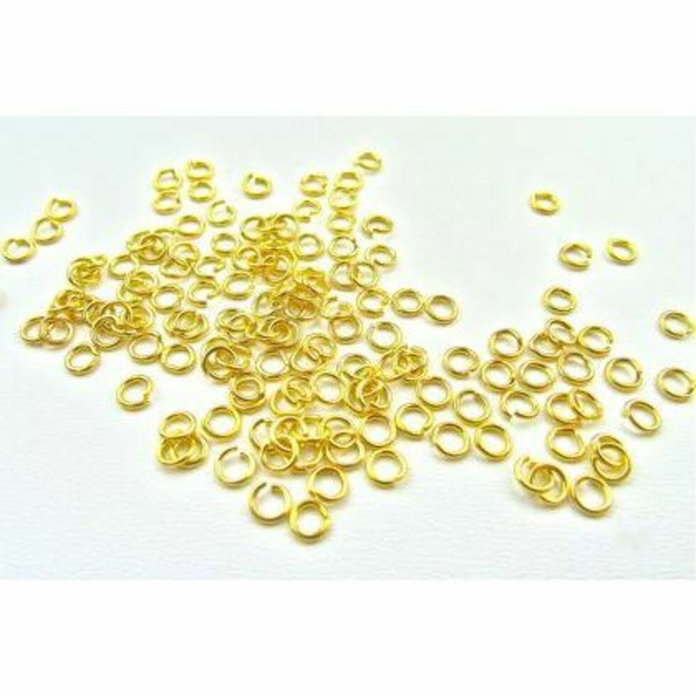 Jump Rings 3mm Gilt Plated Pack of 144