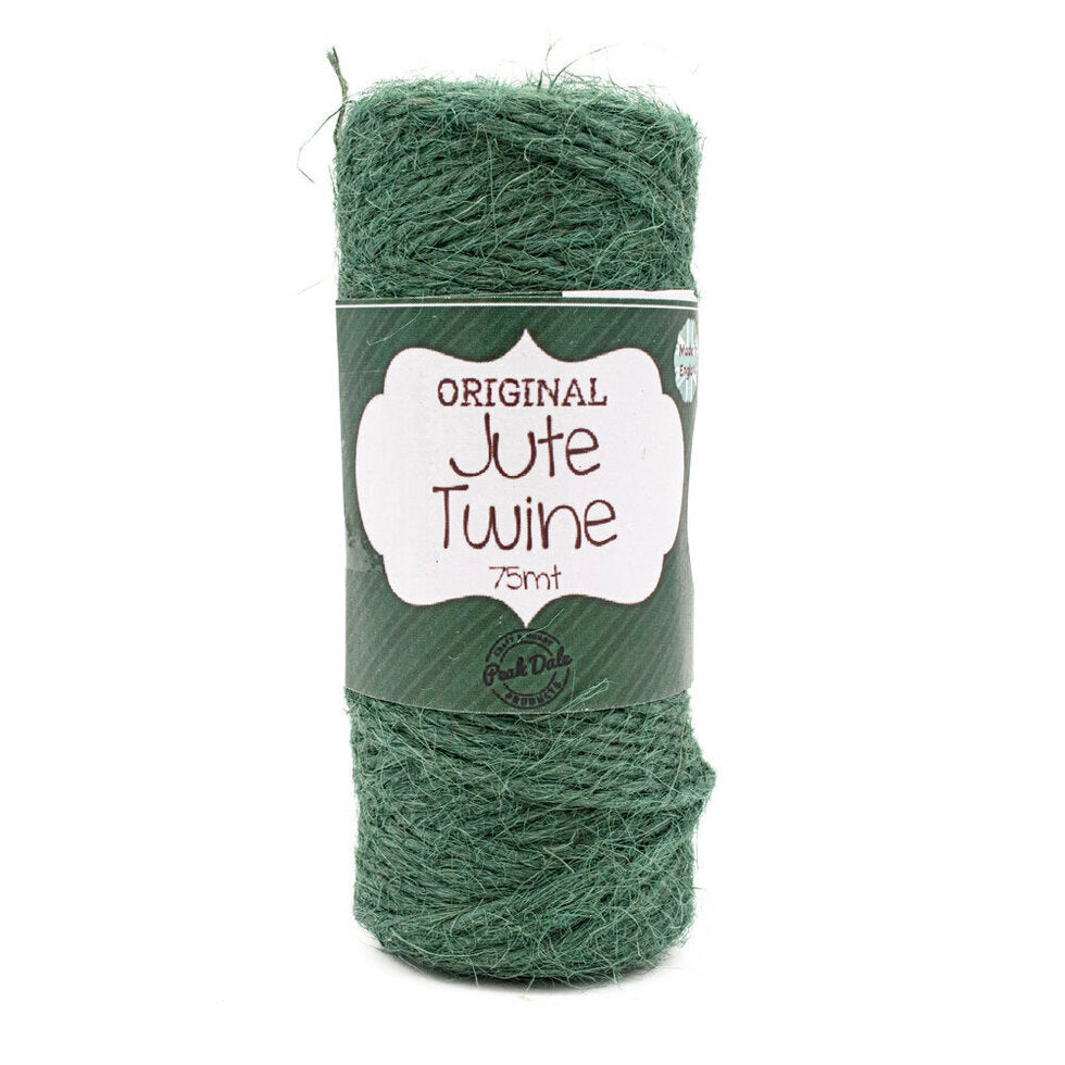 Jute Twine Green Thin 4ply 75mt