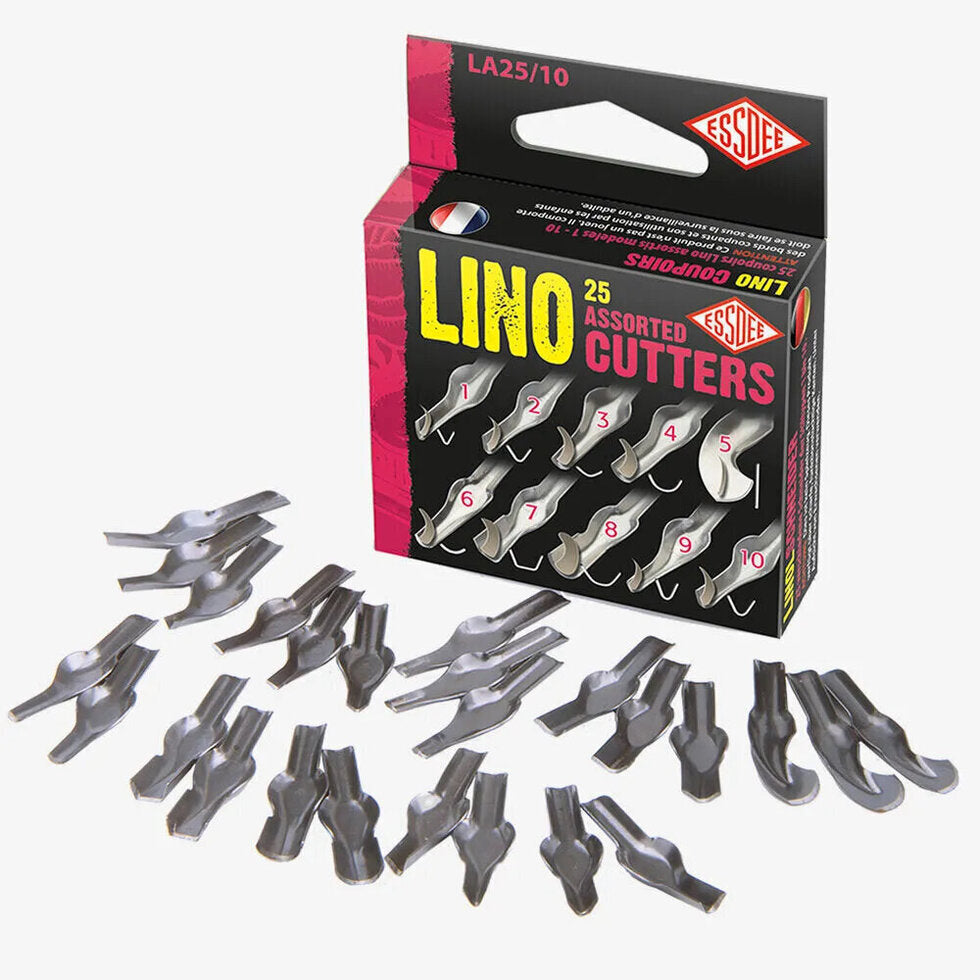 Lino Cutter Blades 25 Assorted styles 1 to 10