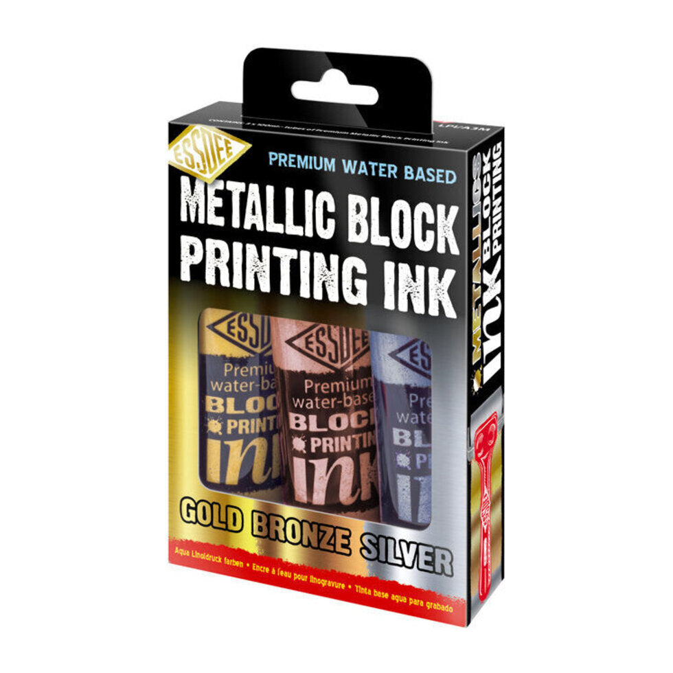 Lino Printing Premium Ink Metallic 3 Pack