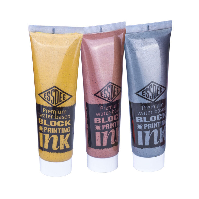 Lino Printing Premium Ink Metallic 3 Pack
