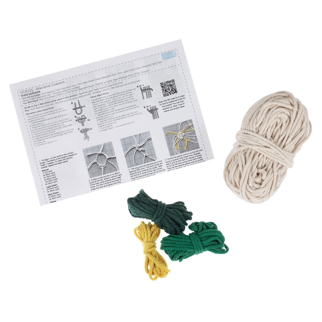 Macrame Kit Two Coasters