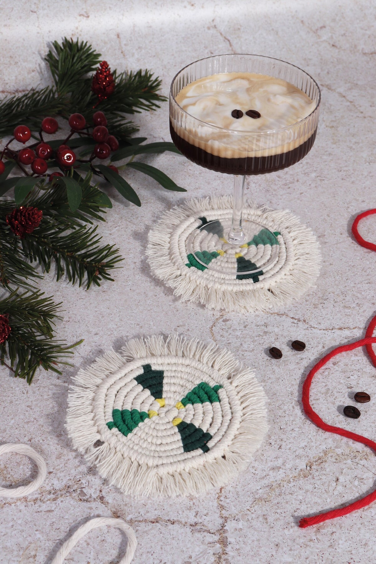 Macrame Kit Two Coasters