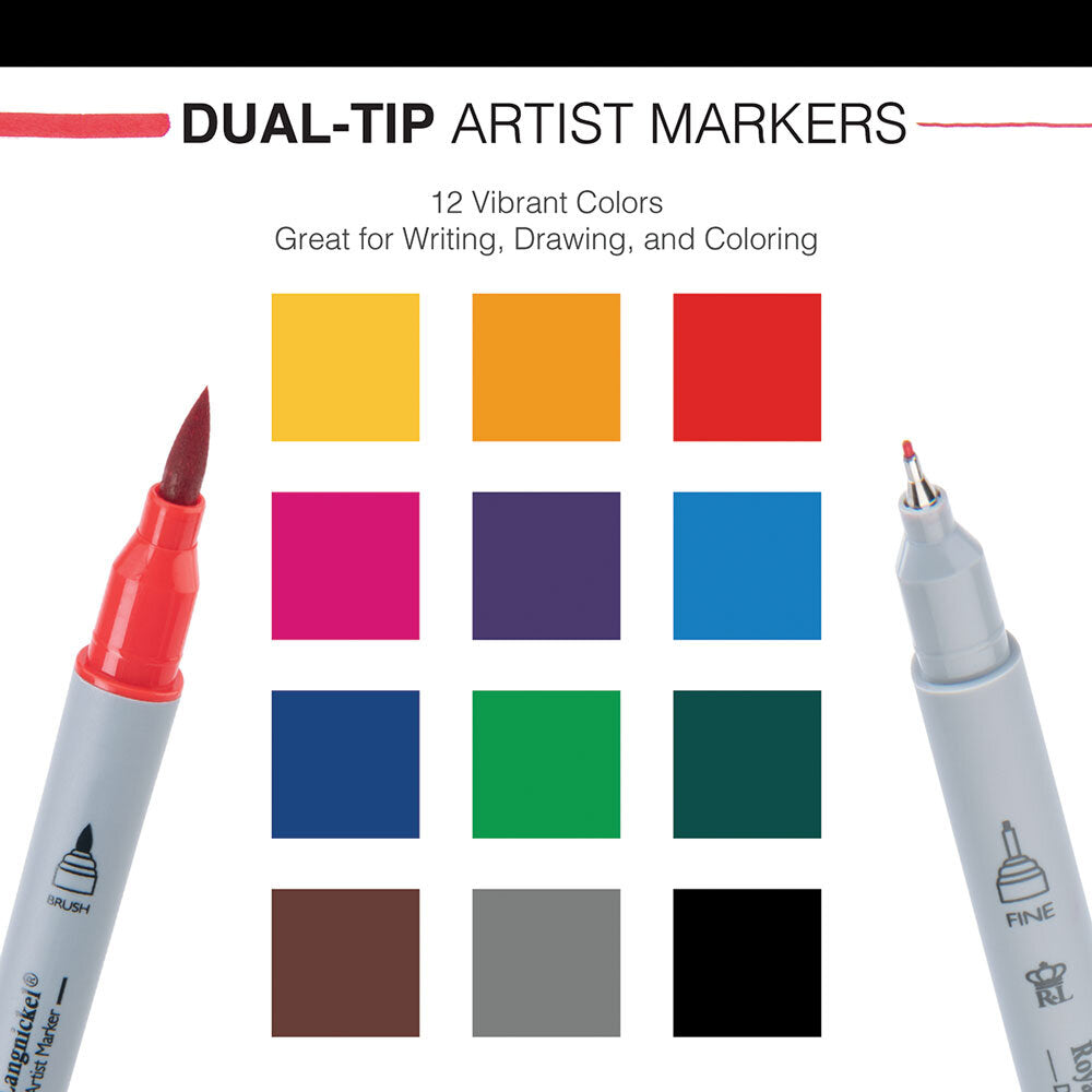 Double ended marker 12 pack