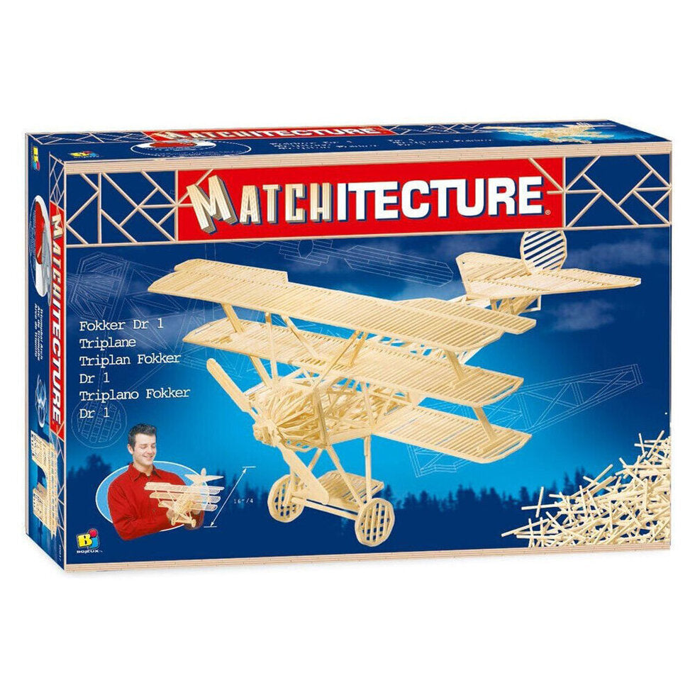 Matchstick Kit Fokker DR1 Plane Matchitecture