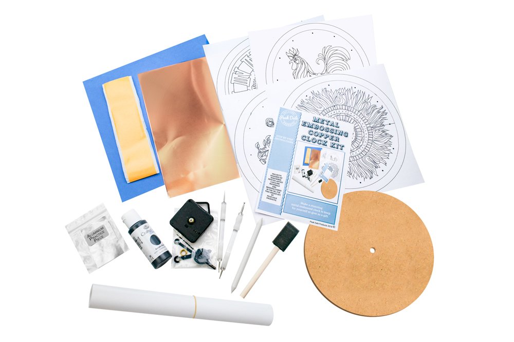 Metal Embossing Kit - Copper Clock