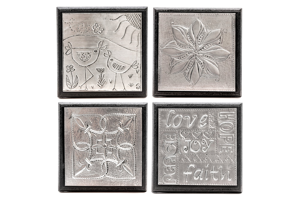 Metal Embossing Kit - Pewter Coasters