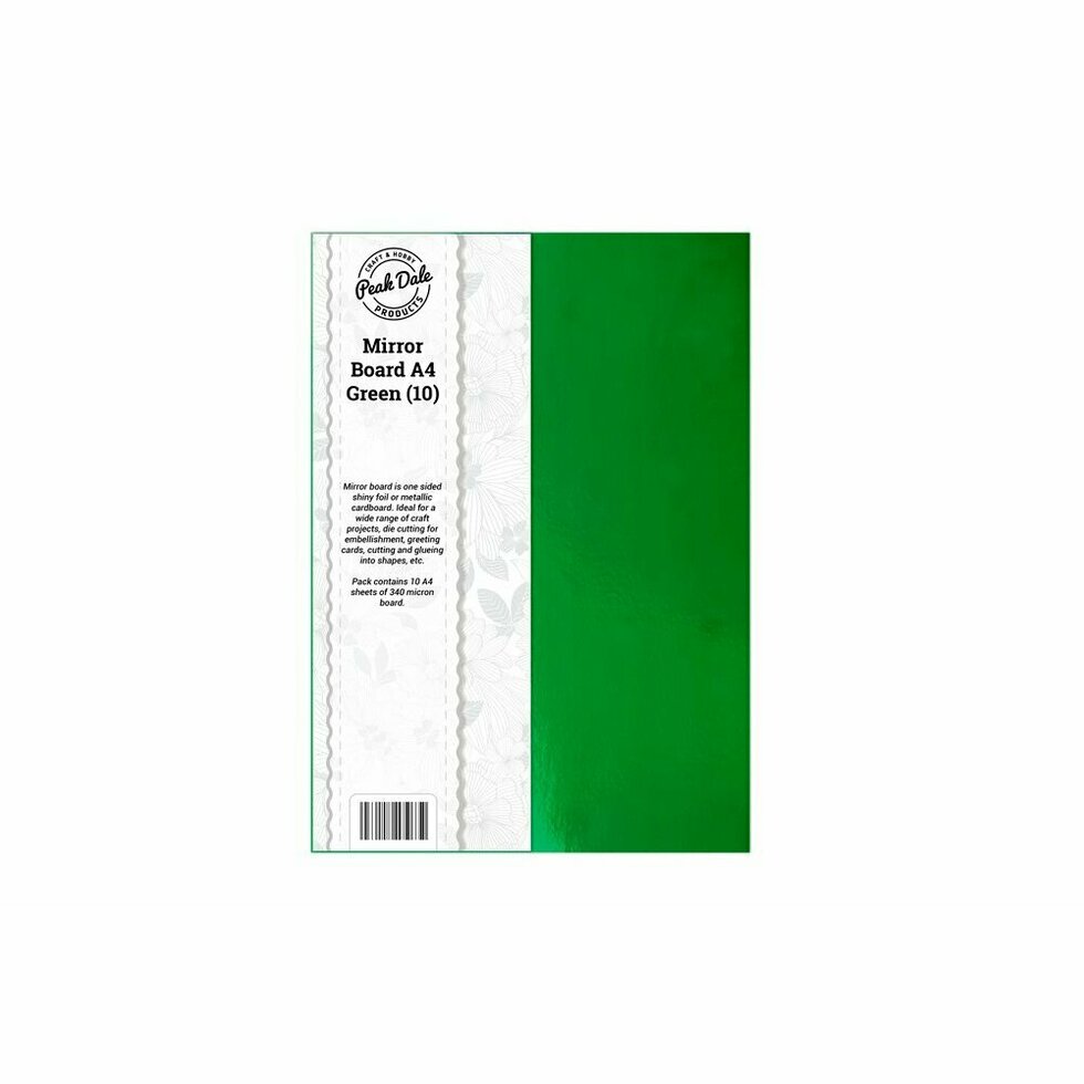 Mirror Board A4 Green Pack of 10
