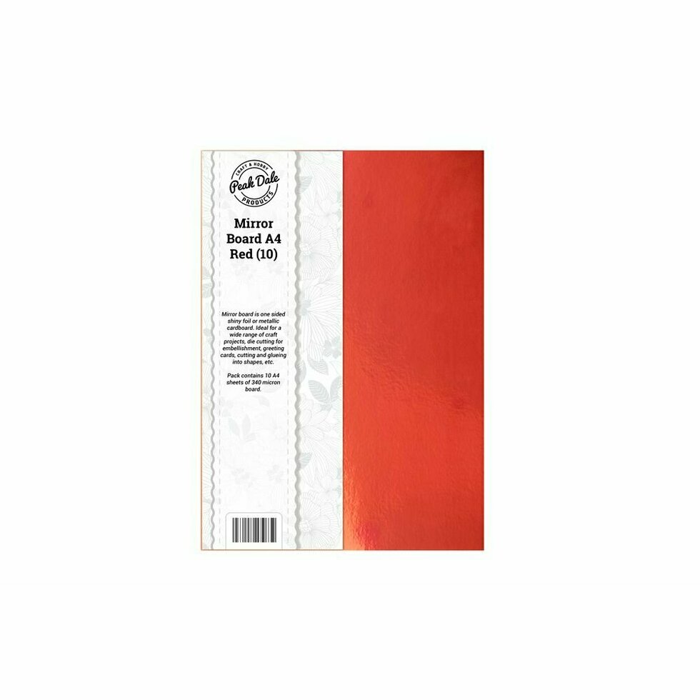 Mirror Board A4 Red Pack of 10