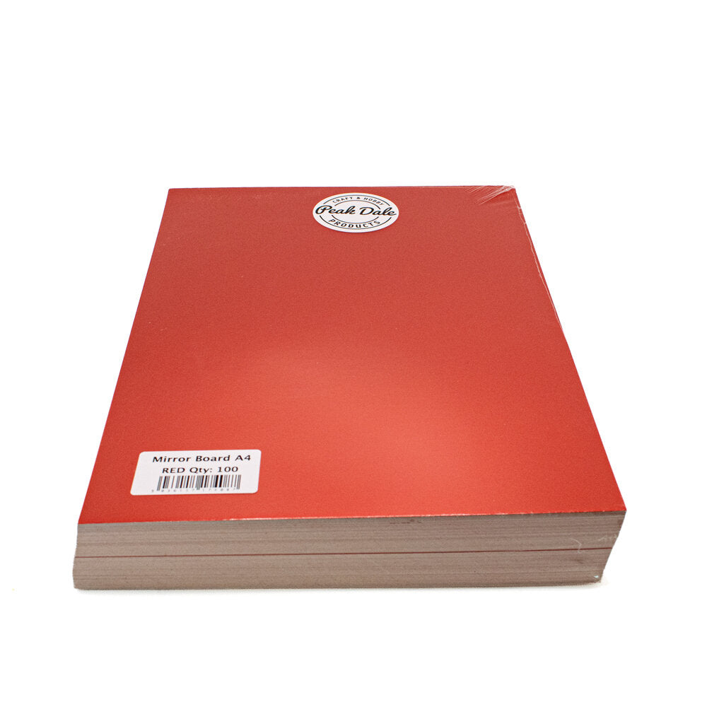 Mirror Board A4 Red BULK pack of 100