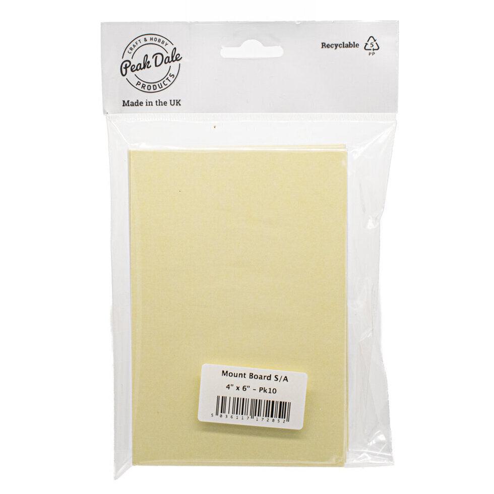 Mount Board Self Adhesive 4x6inch Pack 10