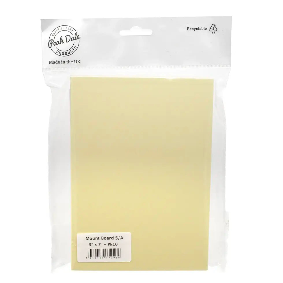 Mount Board Self Adhesive 5x7inch Pack 10