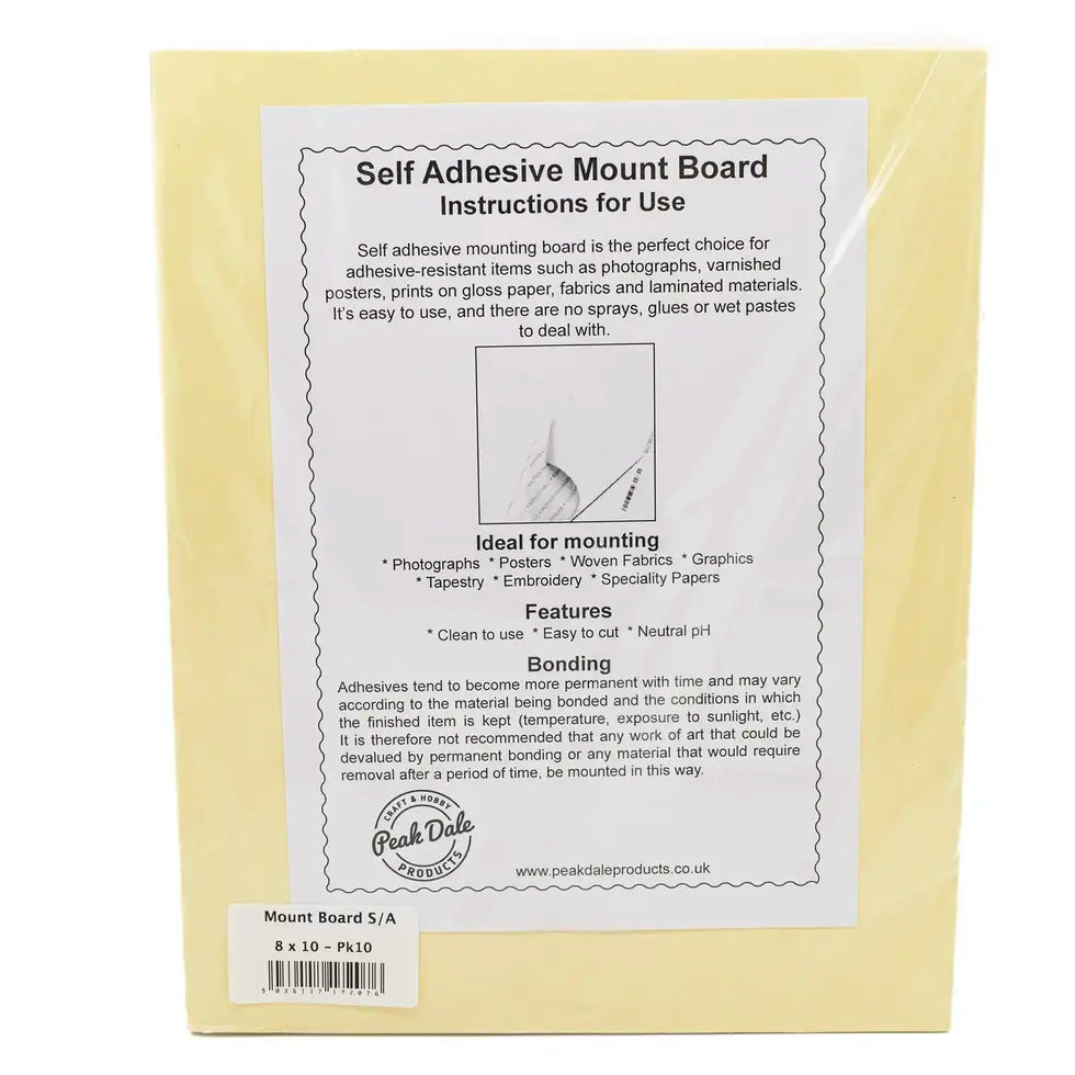 Mount Board Self Adhesive 8x10inch Pack 10