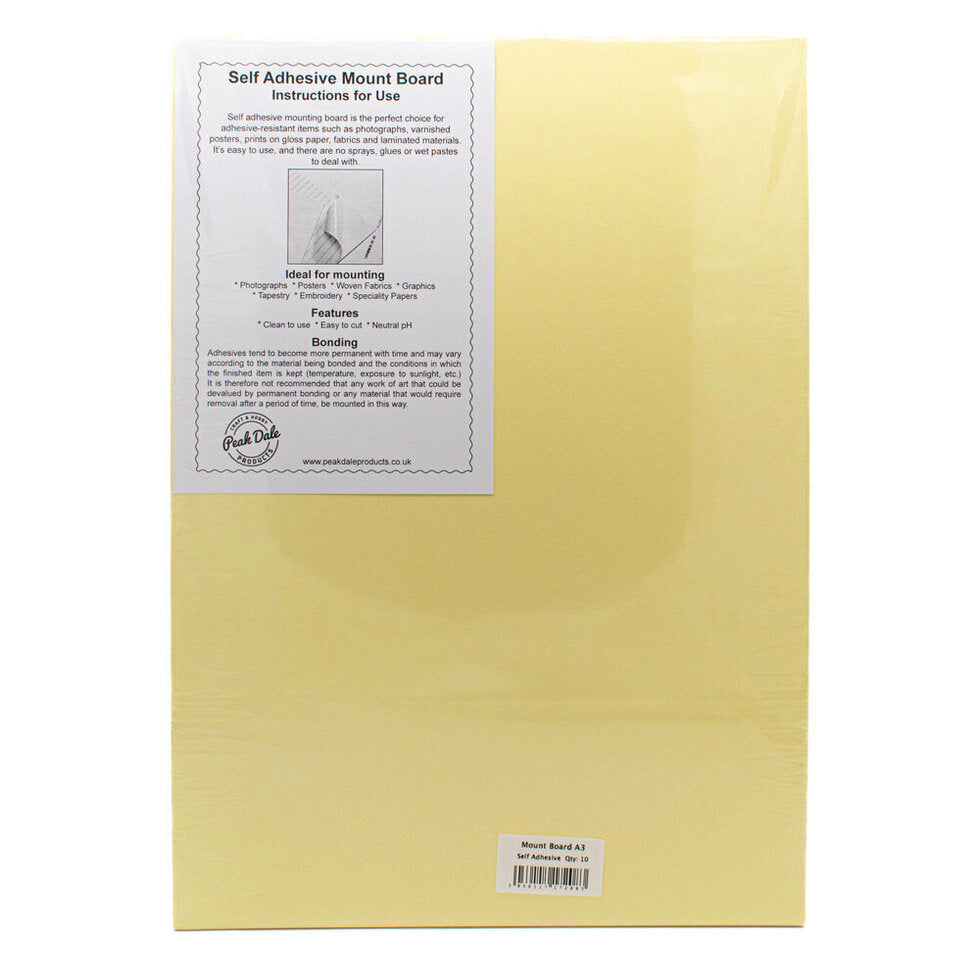 Mount Board Self Adhesive A3 Pack10