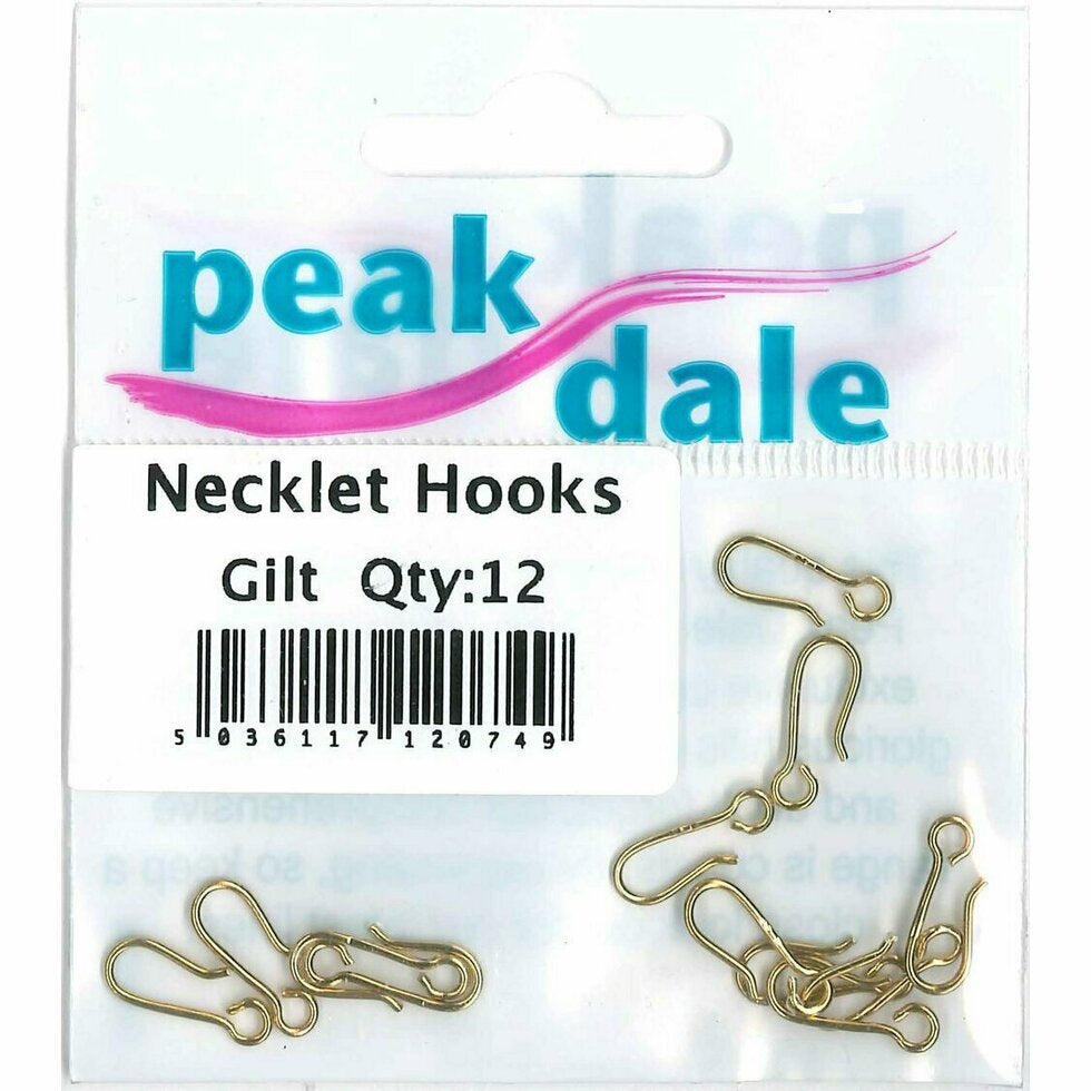 Necklet Hooks Gilt Plated Pack of 12