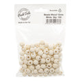 Beads Wood 12mm Round White Pack of 100