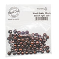 Beads Wood 10mm Round Brown Pack of 100