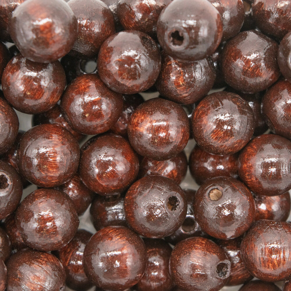 Beads Wood 10mm Round Brown Pack of 100