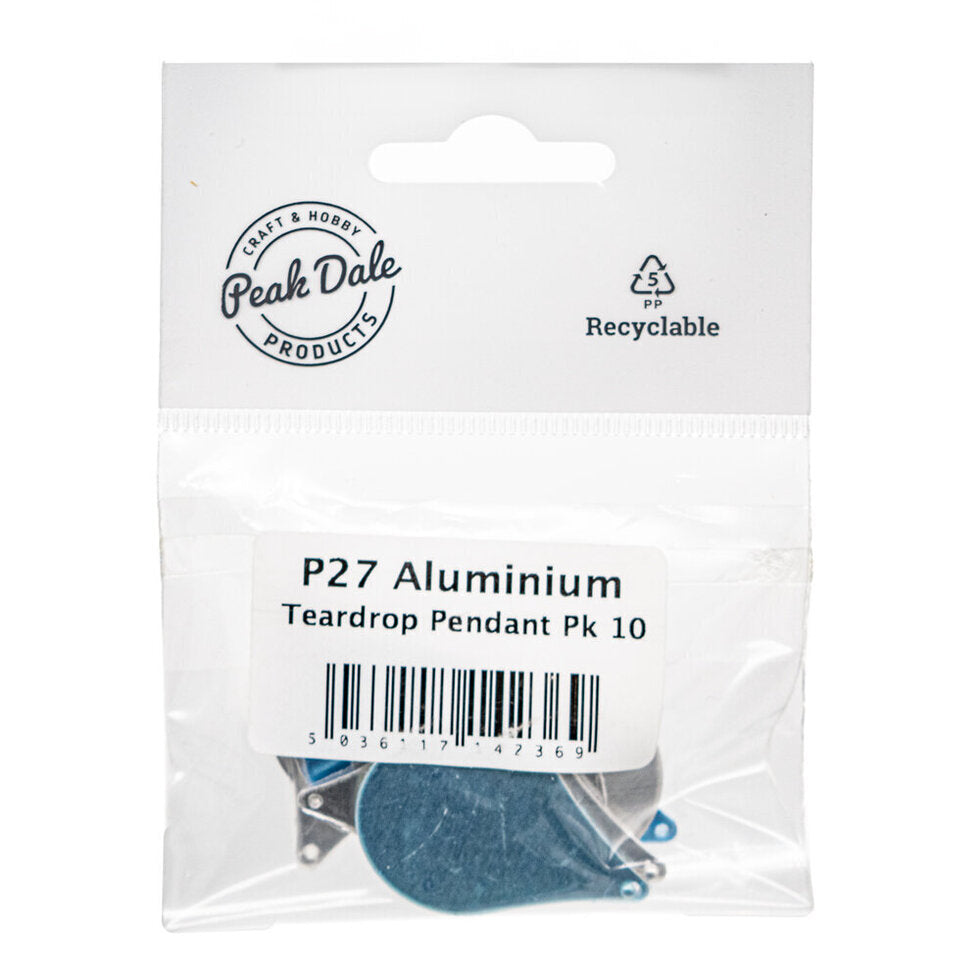 P27 Aluminium Teardrop Pendant Pack 10