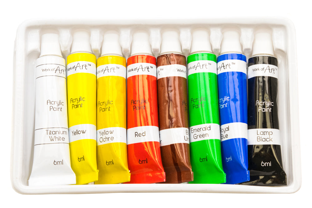 Paint Set Acrylic 6ml Tubes x 8