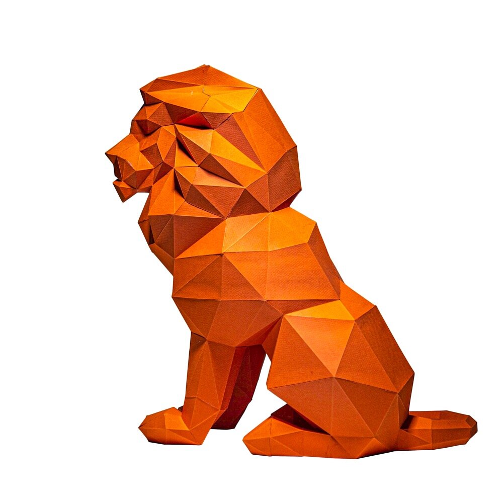 Papercraft World Sitting Lion