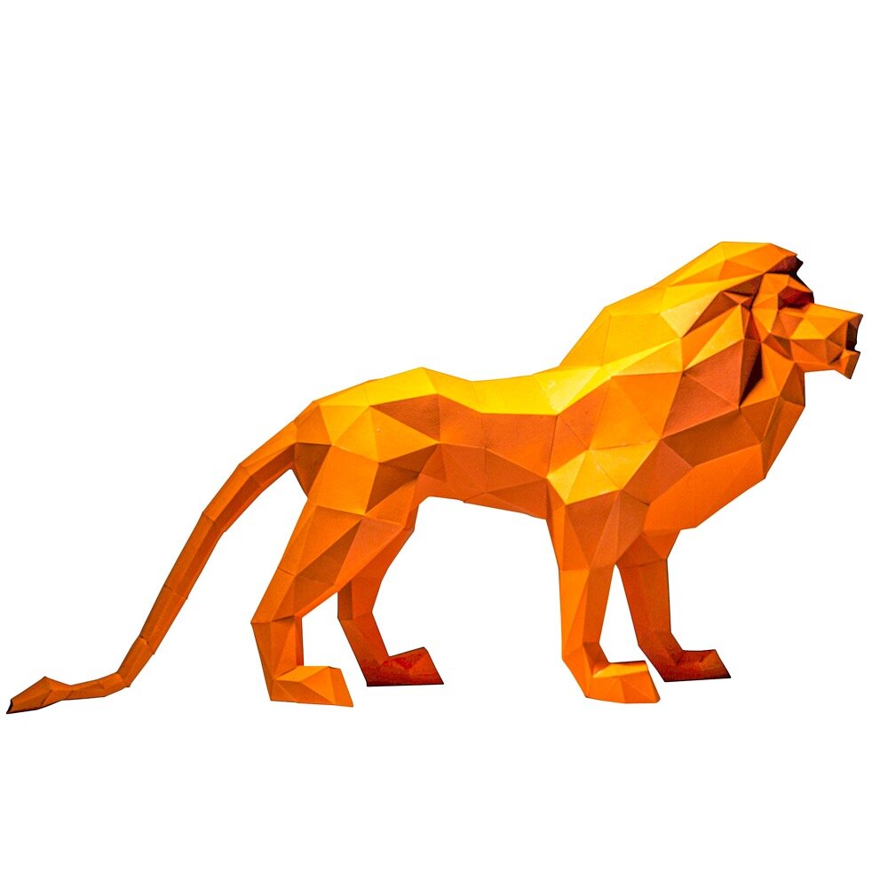 Papercraft World Standing Lion
